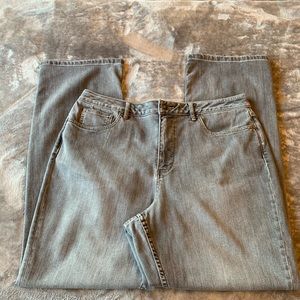 Coldwater Creek Grey Relaxed Straight Leg Jeans 16